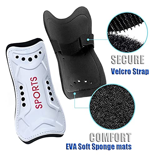 GNPearl Shin Guards for Kids Youth Soccer Shin Guards 2 Pair Lightweight and Breathable Children’s Calf Protectors for 3-10 Years Old Boys Girls Toddler Kids Teenagers (Black and White), Small | The Storepaperoomates Retail Market - Fast Affordable Shopping