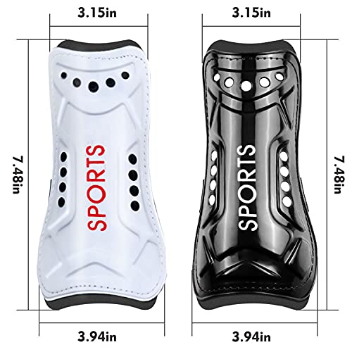 GNPearl Shin Guards for Kids Youth Soccer Shin Guards 2 Pair Lightweight and Breathable Children’s Calf Protectors for 3-10 Years Old Boys Girls Toddler Kids Teenagers (Black and White), Small | The Storepaperoomates Retail Market - Fast Affordable Shopping