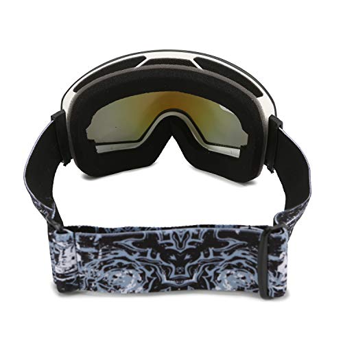 Camii Mia Ski Goggles Anti Fog UV Protection Snowboard Goggles Dual Layers Spherical Lenses Snow Goggles for Men Women (One Size, White Frame Blue Lens Vlt 15.4%) | The Storepaperoomates Retail Market - Fast Affordable Shopping