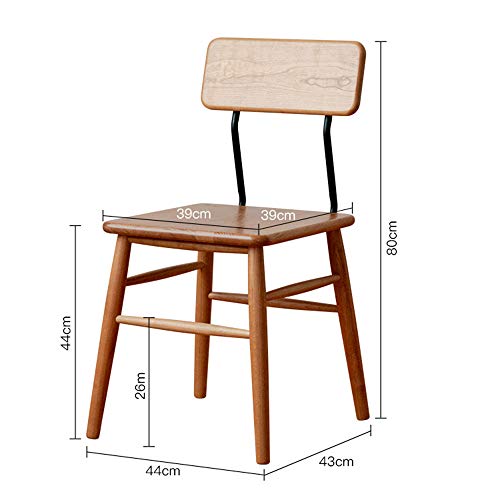 Dining chair Japanese-Style Wooden Furniture Home backrest Chair Kitchen wear-Resistant Coffee Shop Chair Bedroom Makeup Chair Home Office Chair 804344cm | The Storepaperoomates Retail Market - Fast Affordable Shopping