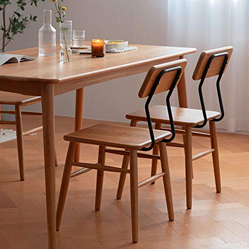 Dining chair Japanese-Style Wooden Furniture Home backrest Chair Kitchen wear-Resistant Coffee Shop Chair Bedroom Makeup Chair Home Office Chair 804344cm | The Storepaperoomates Retail Market - Fast Affordable Shopping