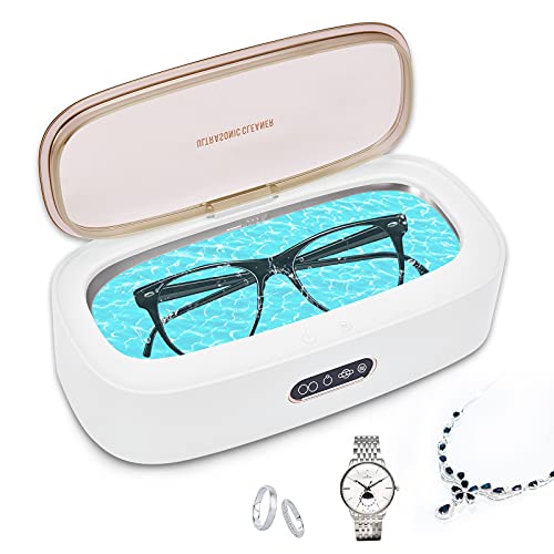 Professional Ultrasonic Jewelry Cleaner Machine, 300ML Portable Ultrasonic Cleaner Machine for Rings Eyeglasses Watches Coins Tools Razors Earrings Necklaces Dentures. (White) | The Storepaperoomates Retail Market - Fast Affordable Shopping