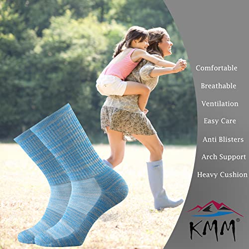 KMM Women’s Merino Wool Cushion Crew Socks for Ladies Outdoor Hiking Hike Trail Casual Stylish Colorful Light Dry Soft comfy(Color4 L) | The Storepaperoomates Retail Market - Fast Affordable Shopping