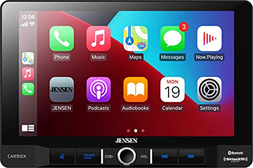 Jensen CAR910X 9 inch Mechless Multimedia Receiver with Apple CarPlay l Android Auto l SiriusXM-Ready l Built-in Bluetooth l 240 Watts MOSFET Power (60W x 4) | The Storepaperoomates Retail Market - Fast Affordable Shopping