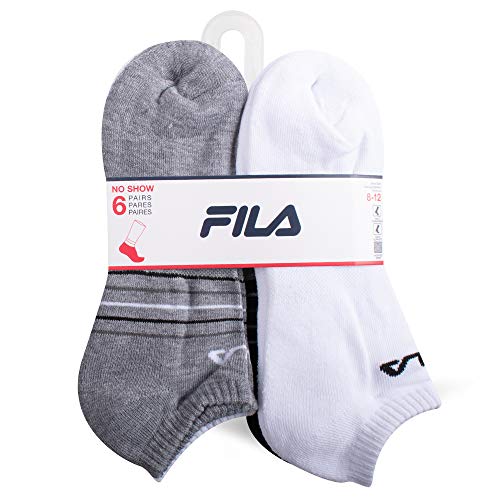 Fila Men’s Striped Half Cushion No Show Socks, Multi, One Size | The Storepaperoomates Retail Market - Fast Affordable Shopping