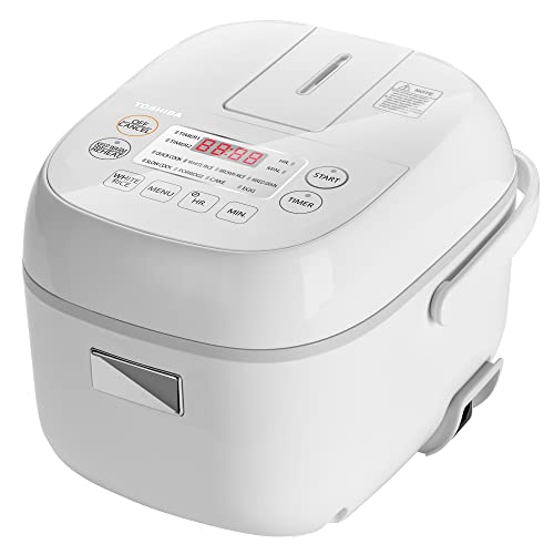 Toshiba Mini Rice Cooker, 3 Cups Uncooked Small Rice Cooker, Steamer & Warmer, With Fuzzy Logic And One-Touch Cooking, 24 Hour Delay Timer And Auto Keep Warm Feature, White | The Storepaperoomates Retail Market - Fast Affordable Shopping