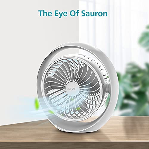 USB Fan, JORAIR-Desk fan, Battery Operated Fans with Strong Wind, Quiet， 3 Speeds, 360°Rotation, 2000mAh Rechargeable Battery, Work Continuously for 6 Hours Personal Fan for Home ,Office, Car ,Outdoor Travel | The Storepaperoomates Retail Market - Fast Affordable Shopping
