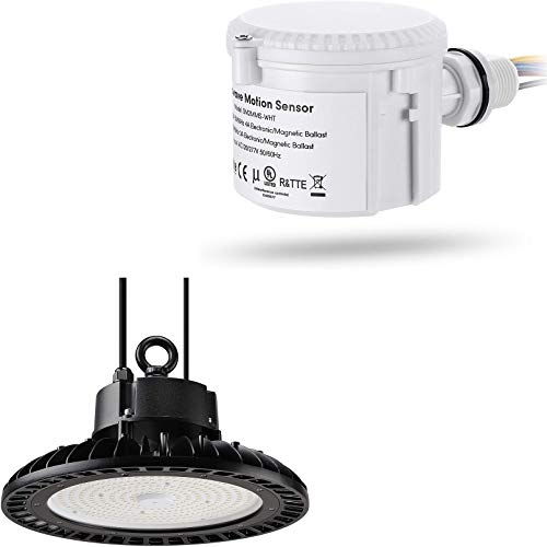 LEONLITE LED High Bay Light Bundle Microwave Motion Sensor, 150W Commercial UFO Shop Light, UL Listed, 1-10V Dimmable, 5000K Daylight & Commercial Grade Sensor for High Bay Fixture, Max 360° Detection | The Storepaperoomates Retail Market - Fast Affordable Shopping