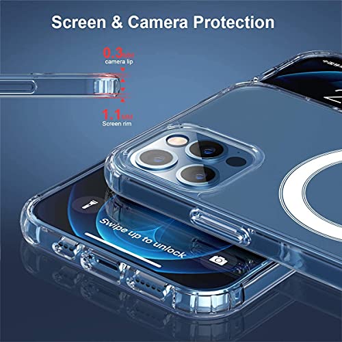 HVDI Clear Magnetic Case for iPhone 11 Pro with Mag-Safe Wireless Charging, Soft Silicone TPU Bumper Cover, Thin Slim Fit Hard Back Shockproof Anti-Yellow Protective Case for iPhone 11 Pro 5.8Inch | The Storepaperoomates Retail Market - Fast Affordable Shopping