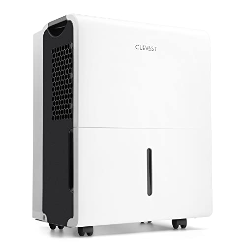 Dehumidifier for Home Basement Energy Star – CLEVAST 1,500 Sq. Ft 22 Pints with Reusable Air Filter for Bedrooms, Bathrooms, Living Room, Garage and Closet, 0.8 Gallons Capacity Detachable Water Tank, UL Listed