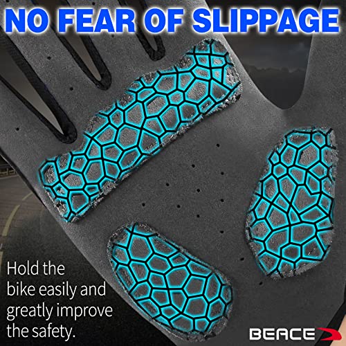BEACE Cycling Gloves Bike Gloves Biking Gloves for Men Women with Touch Screen-Full Finger Mountain Bike Gloves Workout Gloves Road Bicycle Gloves with Anti-Slip Silicone Palm | The Storepaperoomates Retail Market - Fast Affordable Shopping