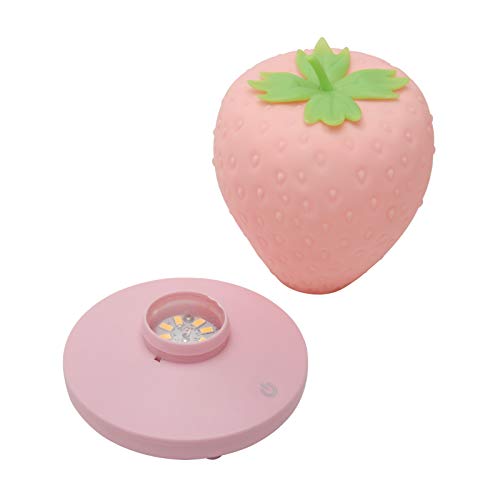 EMVANV Strawberry Night Light, Cute Silicone Strawberry Bedroom LED Touch Control Dimmable Night Light Bedside Color Changing Lamp for Kids Children | The Storepaperoomates Retail Market - Fast Affordable Shopping