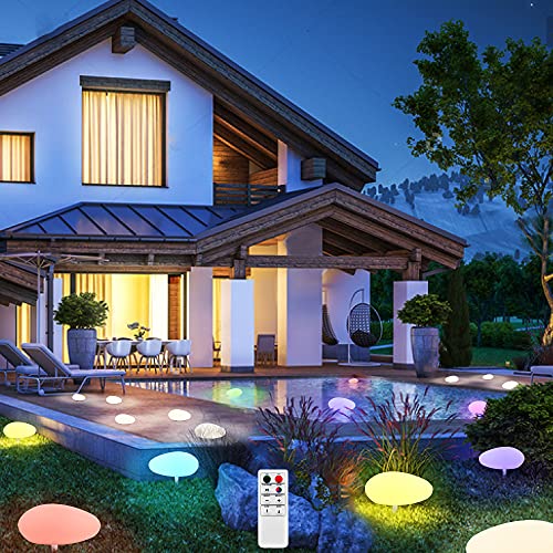 uuffoo Solar Floating Pool Lights 7 RGB Colors Outdoor Pathway Lights with Remote Control Solar Powered Garden Light Perfect Decor for Pool Parties Automatically Light up Home/Outdoor 3Pack (Stone) | The Storepaperoomates Retail Market - Fast Affordable Shopping