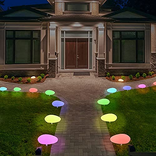 uuffoo Solar Floating Pool Lights 7 RGB Colors Outdoor Pathway Lights with Remote Control Solar Powered Garden Light Perfect Decor for Pool Parties Automatically Light up Home/Outdoor 3Pack (Stone) | The Storepaperoomates Retail Market - Fast Affordable Shopping