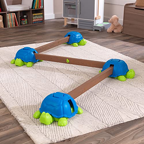KidKraft Turtle Totter Wooden Adjustable Balance Beam for Toddlers with Squeaky Turtle and Wobble Board, Gift for Ages 2-5 | The Storepaperoomates Retail Market - Fast Affordable Shopping