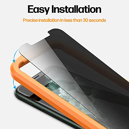 Power Theory Privacy Screen Protector for iPhone 11 Pro/iPhone XS/iPhone X Tempered Glass [2 Pack] Anti Spy protection with Easy Install Kit [Case Friendly][5.8 Inch] | The Storepaperoomates Retail Market - Fast Affordable Shopping