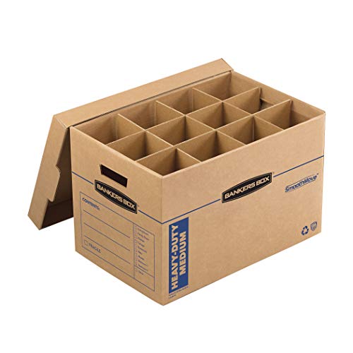 Bankers Box SmoothMove Heavy-Duty Kitchen Moving Box, Dish and Glass Box Dividers, Cushion Foam, 12 x 12.25 x 18.5 Inches, Kraft, 1 Pack (7710701) | The Storepaperoomates Retail Market - Fast Affordable Shopping