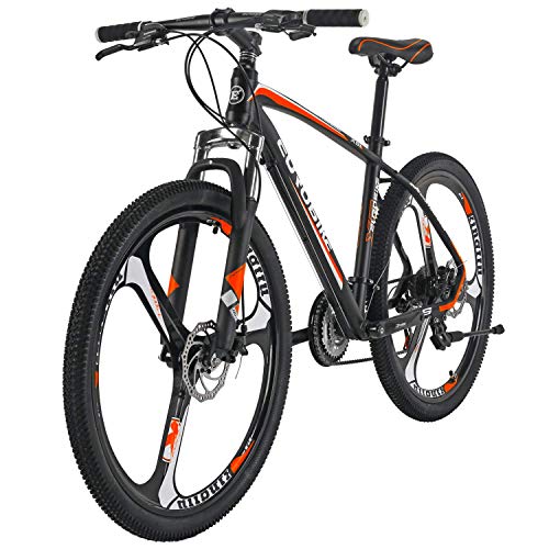 EUROBIKE 27.5 Mountain Bike X5 Bicycles 21 Speed Mountain Bike Dual Disc Brake Adult Bike (K-Blue) | The Storepaperoomates Retail Market - Fast Affordable Shopping