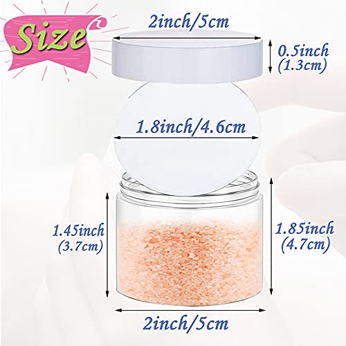 20 PCS 2 oz Clear Plastic Round Slime Containers,Plastic Jars with White Lids,Round Cosmetic Containers for Cosmetics,Slime,Lotion,Food Storage | The Storepaperoomates Retail Market - Fast Affordable Shopping
