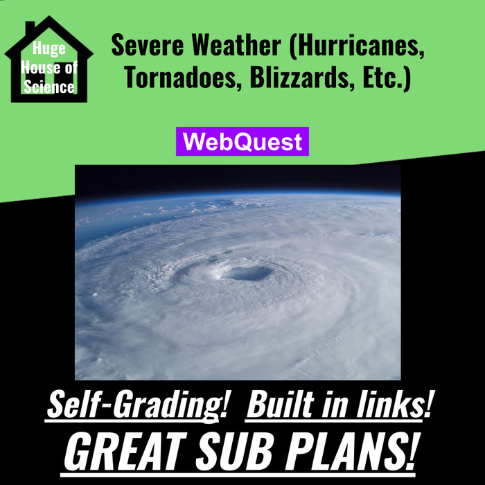 Severe Weather WebQuest (Hurricanes, Tornadoes, Lightning, Etc.) Great sub plans | The Storepaperoomates Retail Market - Fast Affordable Shopping