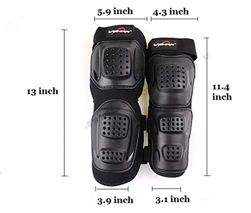 Mcolics Adult Motorcycle Knee & Elbow Pads Calf Shin Guards Protector Flexible Breathable Adjustable Knee Elbow Armor for Motocross Racing BMX Mountain Bike, 4 Pieces (Black151) | The Storepaperoomates Retail Market - Fast Affordable Shopping