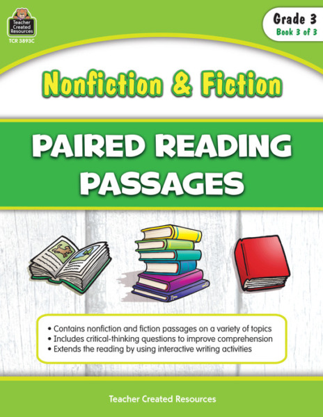 Nonfiction and Fiction Paired Reading Passages – Grade 3 (Book 3)