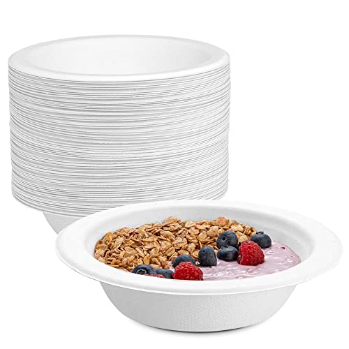 100% Compostable 16 oz. Heavy-Duty Soup Bowls [125 Pack] Eco-Friendly Disposable Sugarcane Paper Bowls | The Storepaperoomates Retail Market - Fast Affordable Shopping