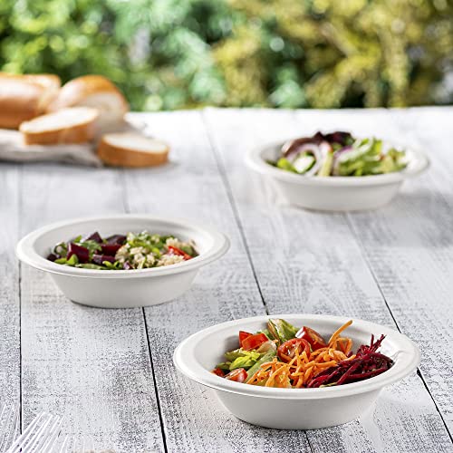 100% Compostable 16 oz. Heavy-Duty Soup Bowls [125 Pack] Eco-Friendly Disposable Sugarcane Paper Bowls | The Storepaperoomates Retail Market - Fast Affordable Shopping
