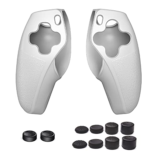 XMICY Silicone Protective Cover for Playstation 5 Controllers. Thin and Skin-Friendly Protective Cover & Ten Thumb Grip Caps (White) | The Storepaperoomates Retail Market - Fast Affordable Shopping