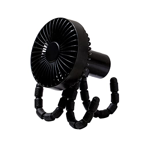 Versatile Fan, 1800mAh Battery Powered Clip-on Personal Desk Fan with Flexible Tripod, Ultra Quiet Adjustable USB Fan for Stroller/Car Seat/Treadmill/Camping/Hurricane, Black | The Storepaperoomates Retail Market - Fast Affordable Shopping