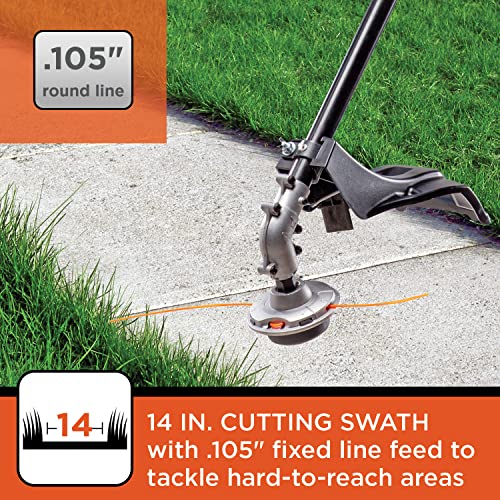 BLACK+DECKER BDXGTAM214102 25cc 2-Cycle 14-Inch Straight Shaft Gas Powered String Trimmer – Light-weight Weed Wacker for Lawn Care, Black and Orange | The Storepaperoomates Retail Market - Fast Affordable Shopping