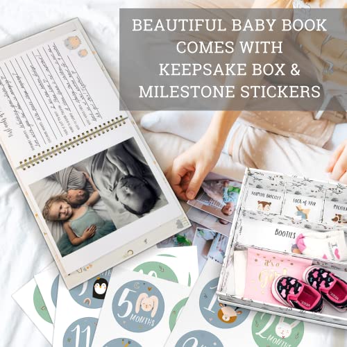 Keepsake Baby Memory Book for Boys and Girls – Timeless First 5 Year Baby Book & Box – Gender Neutral Baby Journal Scrapbook or Photo Album – A Milestone Book to Record Every Event from Birth to Age 5 | The Storepaperoomates Retail Market - Fast Affordable Shopping