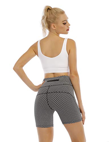 Misyula Style Women Biker Shorts High Waist Compression Summer Sports Running Yoga with Pockets (Black-1, X-Large) | The Storepaperoomates Retail Market - Fast Affordable Shopping