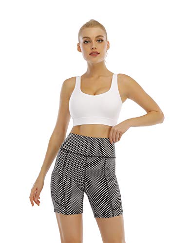 Misyula Style Women Biker Shorts High Waist Compression Summer Sports Running Yoga with Pockets (Black-1, X-Large) | The Storepaperoomates Retail Market - Fast Affordable Shopping