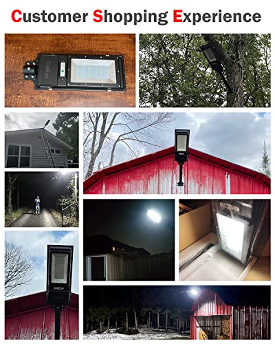 Teekuv 15000LM 600W Solar Street Light,200 LEDs Solar Powered Dusk to Dawn Outdoor Motion Lights,LED Security Flood Light for Yard,Garden and Playground,IP65 Waterproof Commerical Light,Pack of 1 | The Storepaperoomates Retail Market - Fast Affordable Shopping