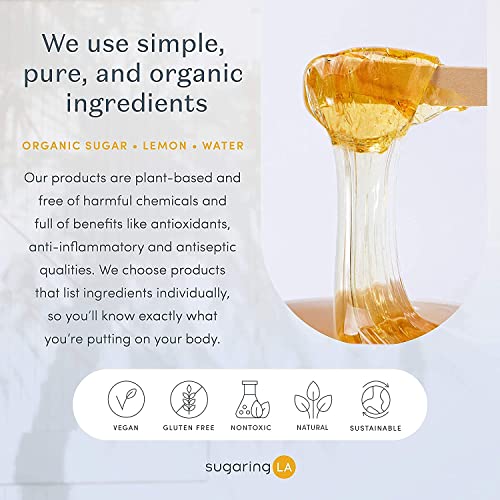 sugaringLA Sugaring Kit, At-Home Sugaring Hair Removal, Fast, Easy Body and Intimate Area Hair Removal w/Sugar Paste, Get Smooth, Exfoliated Skin, 10 oz. Hair Removal Kit | The Storepaperoomates Retail Market - Fast Affordable Shopping