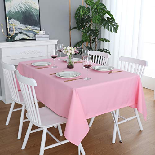 FOLINS&HOME Pink Square Tablecloth 54 x 54 Wrinkle Free Waterproof Polyester Table Cloths, Spillproof Heavy Duty and Washable Table Cover for Party, Banquet, Indoor and Outdoor-Rectangle/Oblong | The Storepaperoomates Retail Market - Fast Affordable Shopping