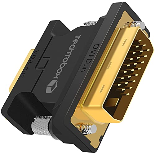 TECHTOBOX Active DVI to VGA Adapter DVI-D to VGA Male to Female Converter Support 1080P Full HD from Laptop, PC , Graphics Card to Monitor Display or Projector | The Storepaperoomates Retail Market - Fast Affordable Shopping