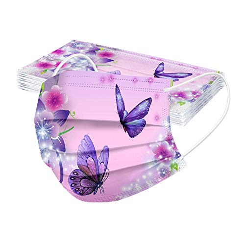 50Pcs Butterfly Disposable Face Mask with Design for Women Adult Cute Paper Black Masks Full Face Cover Protection (A) | The Storepaperoomates Retail Market - Fast Affordable Shopping
