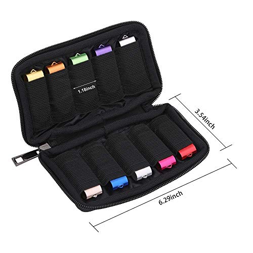 USB Flash Drive Case – Vellgo Soft Material Thumb Drive Holder case, USB Drive Holder Organizer, Portable Electronic Accessories Bag for USB Memory Stick with 10 Slots | The Storepaperoomates Retail Market - Fast Affordable Shopping