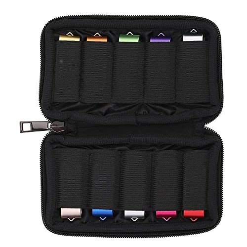 USB Flash Drive Case – Vellgo Soft Material Thumb Drive Holder case, USB Drive Holder Organizer, Portable Electronic Accessories Bag for USB Memory Stick with 10 Slots | The Storepaperoomates Retail Market - Fast Affordable Shopping