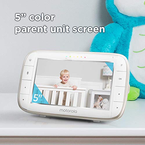 Motorola Video Baby Monitor HD Camera, Infrared Night Vision, Remote Pan, Tilt, Zoom 5-Inch LCD Color Display Split Screen View, Room Temperature, Sound Alert MBP50-G (Renewed) | The Storepaperoomates Retail Market - Fast Affordable Shopping