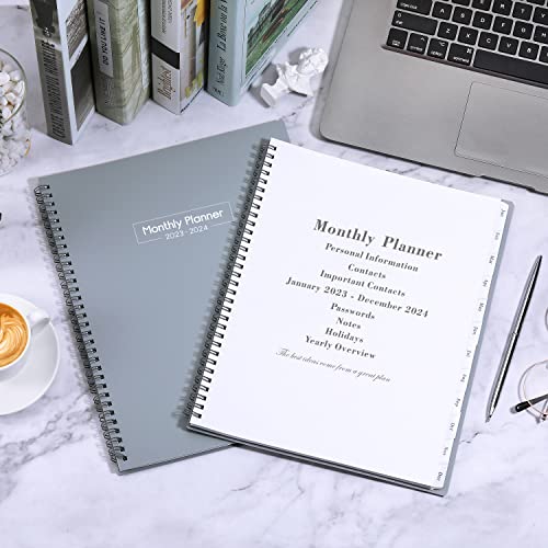 Monthly Planner 2023-2024 – 24 months Planner from January 2023 to December 2024, Monthly Planner 2023-2024, 9.” x 11” , 2023 Planner with Inner Pocket, 24 Month Tabs, Inner Pocket – Grey | The Storepaperoomates Retail Market - Fast Affordable Shopping