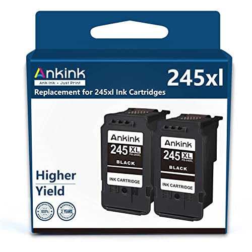 Ankink Higher Yield 245XL Ink Cartridges 2 Black Combo Pack for Canon PG 243 245 XL Fit for Cannon Pixma MX490 MX492 MG2522 TS3100 TS3122 TS3300 TS3320 TS3322 TR4500 TR4520 TR4522 MG2500 Printer PG245 | The Storepaperoomates Retail Market - Fast Affordable Shopping