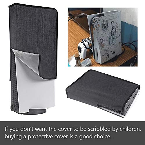 PS5 Nylon Comfortable Lining Dust Case, Anti-Scratch Waterproof Cover for Playstation 5 Digital Edition/Ultra HD Console (Ultra HD&Digital Edition, Black 4) | The Storepaperoomates Retail Market - Fast Affordable Shopping