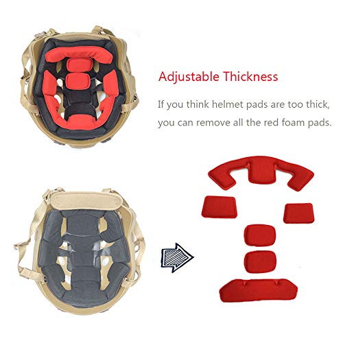 Airsoft Helmet Pads Set – Tactical Paintball Helmet Replacement Memory Foam Padding Kits for ACH Fast MICH MT IBH AF PASGT | The Storepaperoomates Retail Market - Fast Affordable Shopping