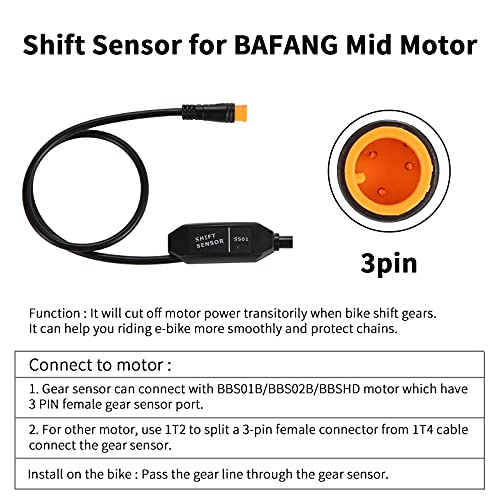 baluoqi Gear Sensor for BBS01 BBS02 BBSHD Electric Bike Sensor Shift Sensor for Bafang BBS Electric Bicycle Speed Sensor Mid Drive System Shift Sensor Brake Split Cable | The Storepaperoomates Retail Market - Fast Affordable Shopping