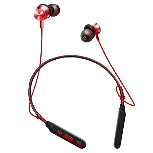 Heave Bluetooth Headphones, 10 Hrs Playtime Neckband Wireless Sports Earphones with Mic,Magnetic Sport Bluetooth Earphones for Workout, Running,Gym Red | The Storepaperoomates Retail Market - Fast Affordable Shopping