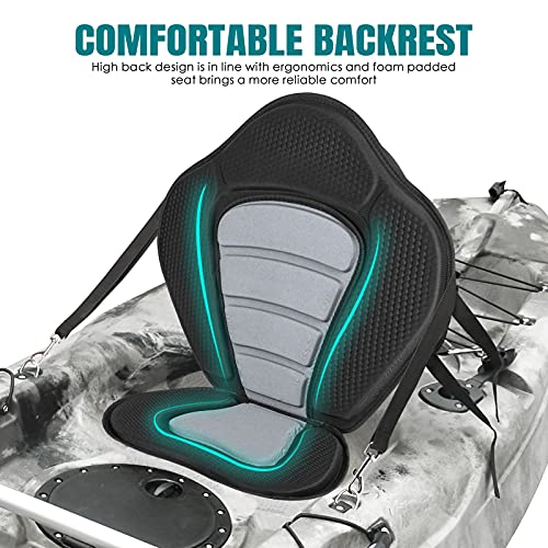 Solomone Cavalli Deluxe Padded Kayak Seat with Storage Bag, Adjustable Cushions for Canoe Fishing Boat Paddle Board Sit-On-Top Kayaks, Universal Size with Back Support, 2 Pack | The Storepaperoomates Retail Market - Fast Affordable Shopping