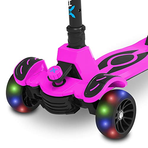 Hover-1 Vivid Folding Kick Scooter for Kids (5+ Year Old) | Features Lean-to-Turn Axle, Solid PU Tires & Slim-Design, 110 LB Max Load Capacity, Safe, Pink | The Storepaperoomates Retail Market - Fast Affordable Shopping